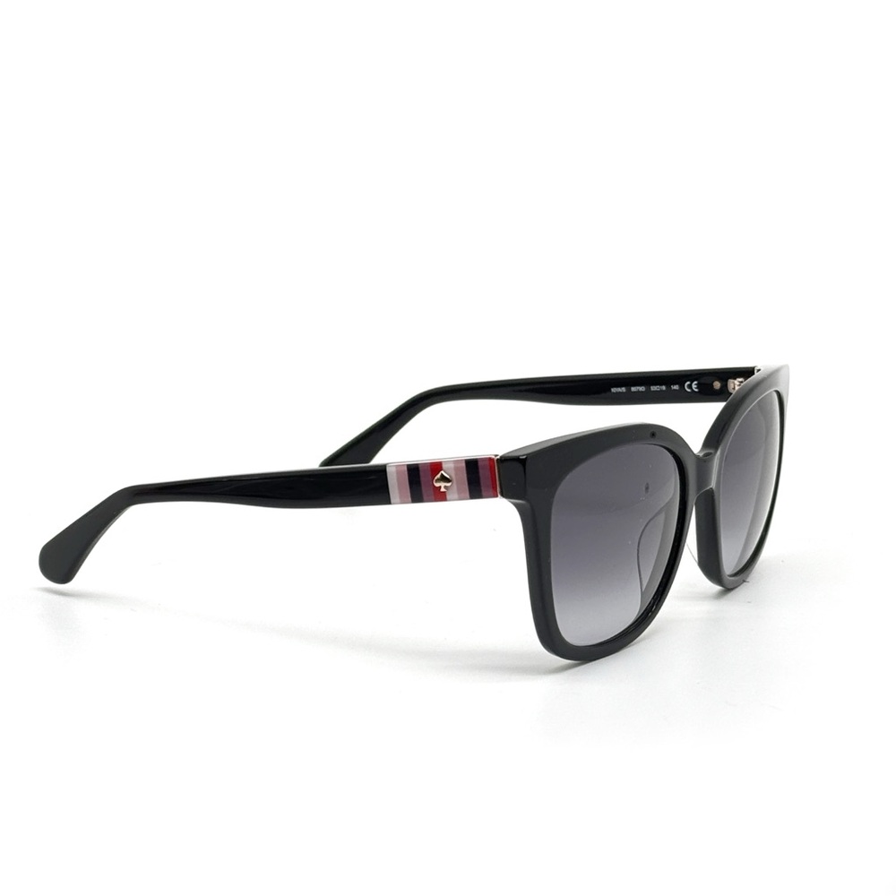 Kate Spade Kiya Sunglasses Black Rectangular Gradient Lenses